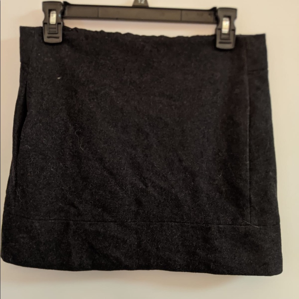 Black Wool Skirt